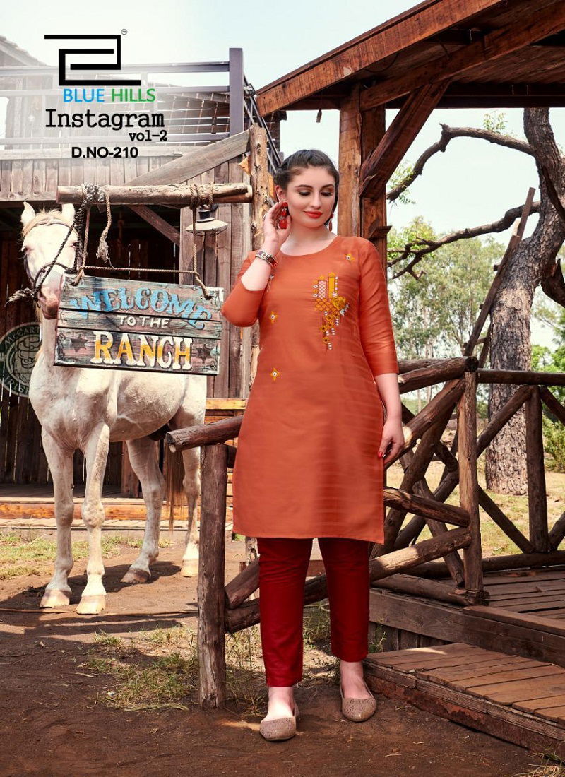 Blue Hill Sinstagram Vol 2  Latest Fancy Regular Casual Wear Pure Cotton  Kurtis Collection 